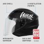 Kask motocyklowy Westt Jet czarny r S - 5