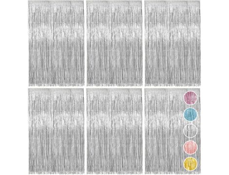 6szt KURTYN PANELOWAYCH BŁYSZCZĄCYCH BIAŁYCH (1 m x 2 m) - 2
