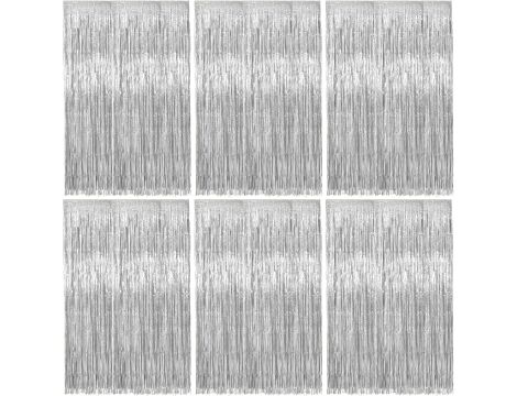6szt KURTYN PANELOWAYCH BŁYSZCZĄCYCH BIAŁYCH (1 m x 2 m) - 6