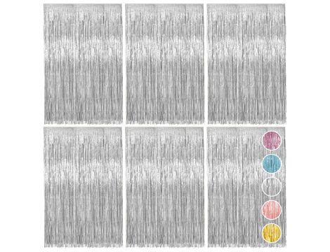 6szt KURTYN PANELOWAYCH BŁYSZCZĄCYCH BIAŁYCH (1 m x 2 m)