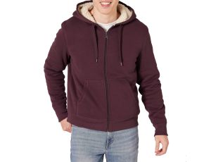 Bluza z kapturem Mężczyźni M Bordowy