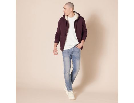 Bluza z kapturem Mężczyźni M Bordowy - 4