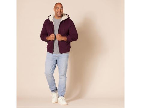 Bluza z kapturem Mężczyźni M Bordowy - 7