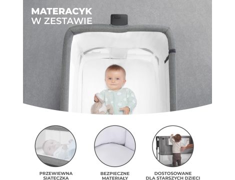 Kinderkraft NESTE GROW Łóżeczko dziecięce 3 w 1 - 4