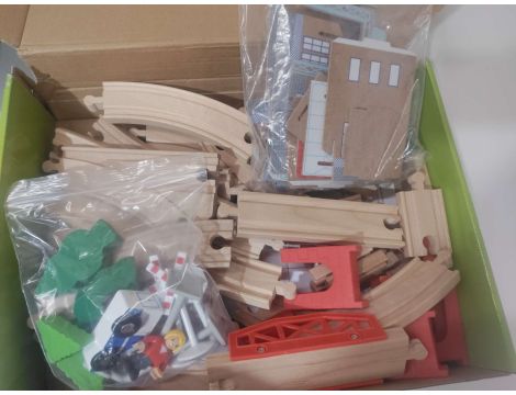 Kinderplay drewniana kolejka pociąg na baterie - 3