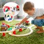 Kinderplay drewniana kolejka pociąg na baterie - 6