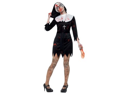 Kostium damski Smiffys Zombie Zakonnica rozmiar L