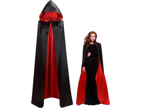 Kostium Vampire Cloak z kapturem YIMOJOY , M 140cm - 2