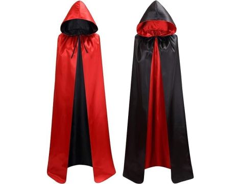Kostium Vampire Cloak z kapturem YIMOJOY , M 140cm - 3