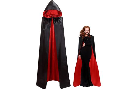 Kostium Vampire Cloak z kapturem YIMOJOY , M 140cm