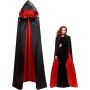 Kostium Vampire Cloak z kapturem YIMOJOY , M 140cm - 3