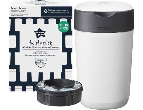 Kosz na pieluchy Tommee Tippee Twist & Click biały - 2