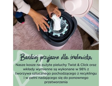 Kosz na pieluchy Tommee Tippee Twist & Click biały - 6