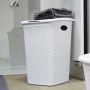 Kosz na pranie 50l biały rattan - 6