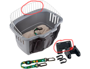 Kosz na rower Ferplast odcienie szarości rozm. M - image 2