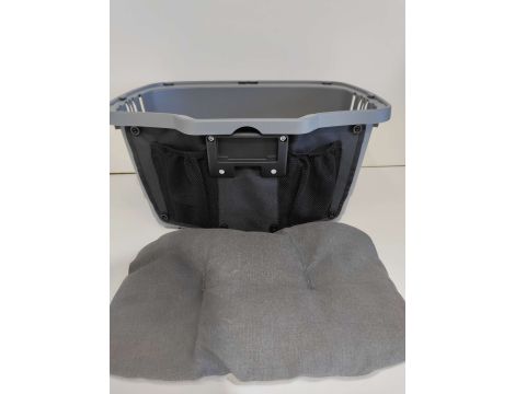 Kosz na rower Ferplast odcienie szarości rozm. M - 10