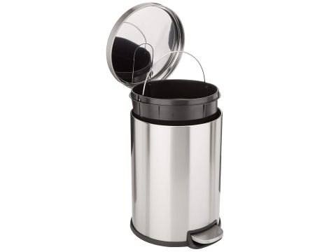 Kosz na śmieci AmazonBasic 20l Szczotkowana stal nierdzewna - 3