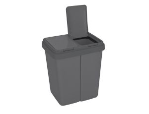 Kosz na śmieci plastik Ribelli 25l szary