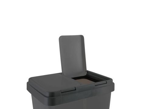 Kosz na śmieci plastik Ribelli 25l szary - 4