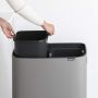 Kosz na śmieci stal nierdzewna Brabantia 60l szary - 8