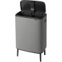 Kosz na śmieci stal nierdzewna Brabantia 60l szary - 7