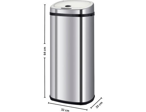 Kosz na śmieci stal nierdzewna Kitchen Move 42l srebrny - 7