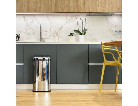Kosz na śmieci stal nierdzewna Kitchen Move 42l srebrny - 5
