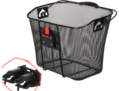 Kosz Rowerowy, Czarny, 26x25x34 cm Fischer Unisex E-Bike - 5