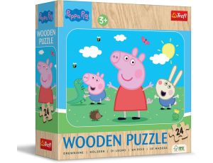 PUZZLE DREWNIANE 24 POZNAJ UROCZĄ PEPPĘ TREFL - image 2