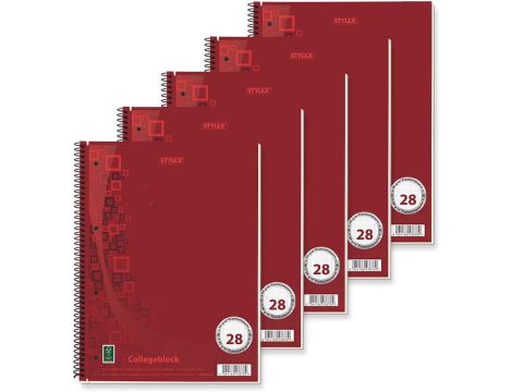 Notatnik ze spiralą, w kwadratyA4, 80 kartek, papier premium 90 g/m² 5 szt - 2