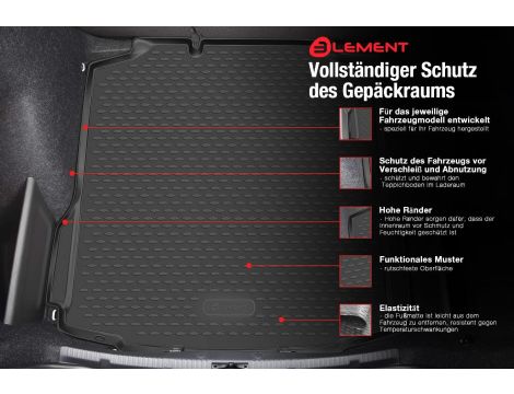 Novline Gumowa mata bagażnika VW Golf VII. Sportsvan 2014-2020 (górny dół) - 8