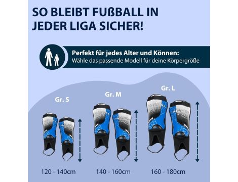 Ochraniacze na goleń i kostkę HUDORA  r.L niebieski - 3