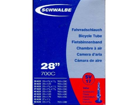 dętka SCHWALBE SV17 BOX 28 700x28-45C PRESTA SV