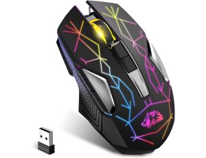 J387 Myszka Gamingowa bezprzewodowa Ziyou Lang X18 2,4G backlight - image 2