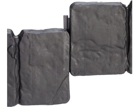 Ogrodzenie rabatowe, 10szt obramowanie rabatki, wygląd kamienia 10 x 25 cm - 4
