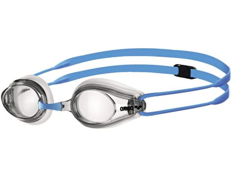 Okulary pływackie dla dzieci na basen Arena Tracks Junior Clear Light Blue - 2