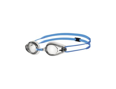 Okulary pływackie dla dzieci na basen Arena Tracks Junior Clear Light Blue