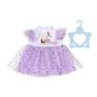 Fioletowa Sukienka z Gwiazdkami dla Lalek 43cm Baby Born 710296 - 2