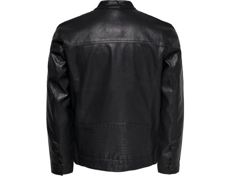 ONLY & SONS Kurtka Mężczyźni Onsal Pu Noos Otw XXL czarny - 6