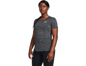 Koszulka treningowa damska Under Armour Tech V-Twist black/white XL - image 2