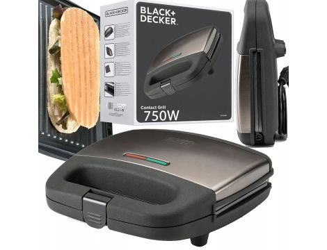 Opiekacz Black&Decker BXSA751E czarny 750 W - 6