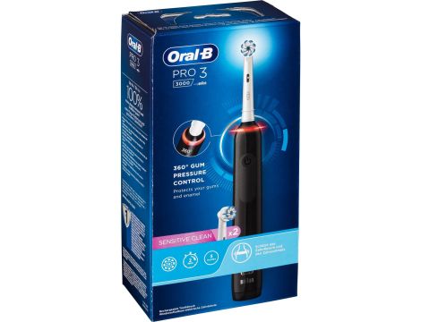 Oral-B Pro 3 3000 8006540759868 Szczoteczka Elektryczna do Zębów, Czarny,