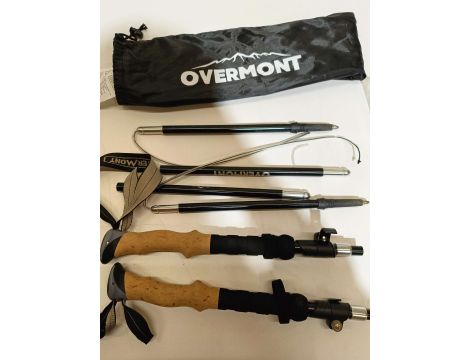 OVERMONT składane kijki trekkingowe z włókna węglowego ULTRALEKKIE 110-125 - 3
