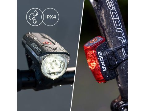 Oświetlenie rowerowe Sigma Sport Aura 60 i Infinity 60 lm USB - 4