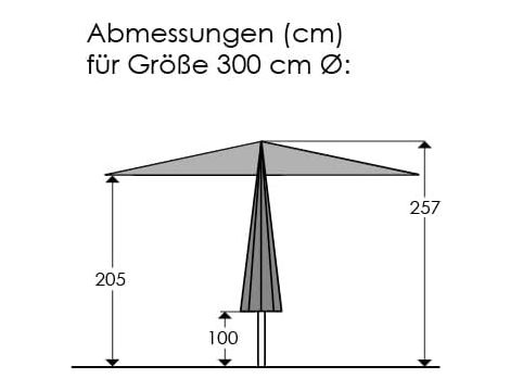 Parasol klasyczny Schneider szary 300 x 257 cm - 7