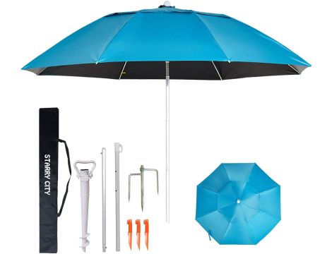 Parasol STARRY CITY niebieski 200 x 200 cm