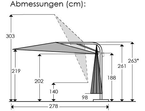 Parasol SVHENIDER beże i brązy 300 x 255 cm - 8