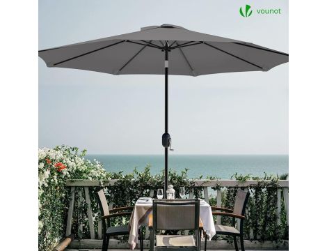 Parasol z wysięgnikiem Vounot szary 270 x 240 cm - 5