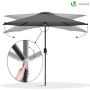 Parasol z wysięgnikiem Vounot szary 270 x 240 cm - 4