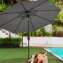 Parasol z wysięgnikiem Vounot szary 270 x 240 cm - 7